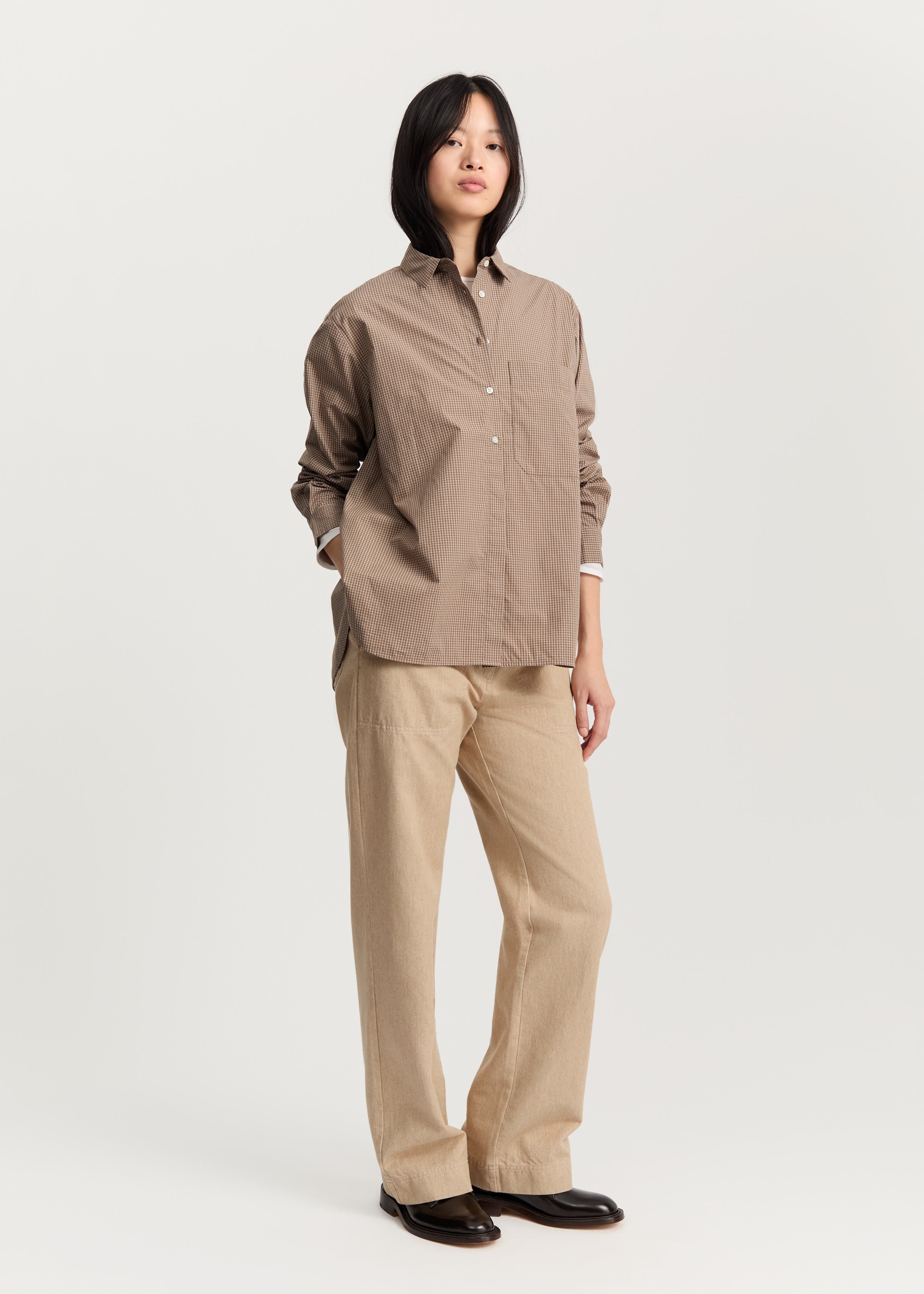 Lynette shirt check | Mix Fossil Shirt Woven aiayu