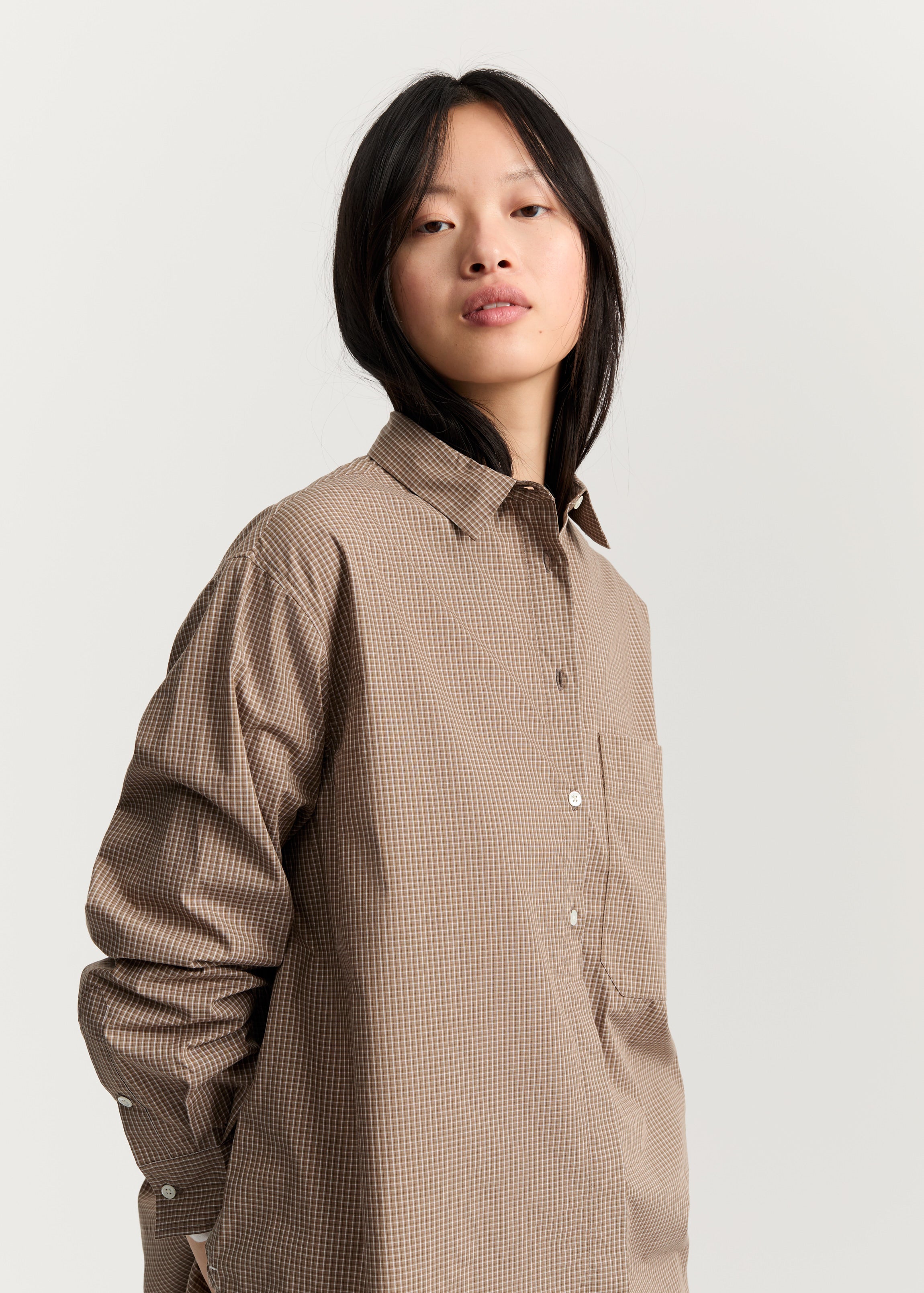 Lynette shirt check | Mix Fossil Shirt Woven aiayu