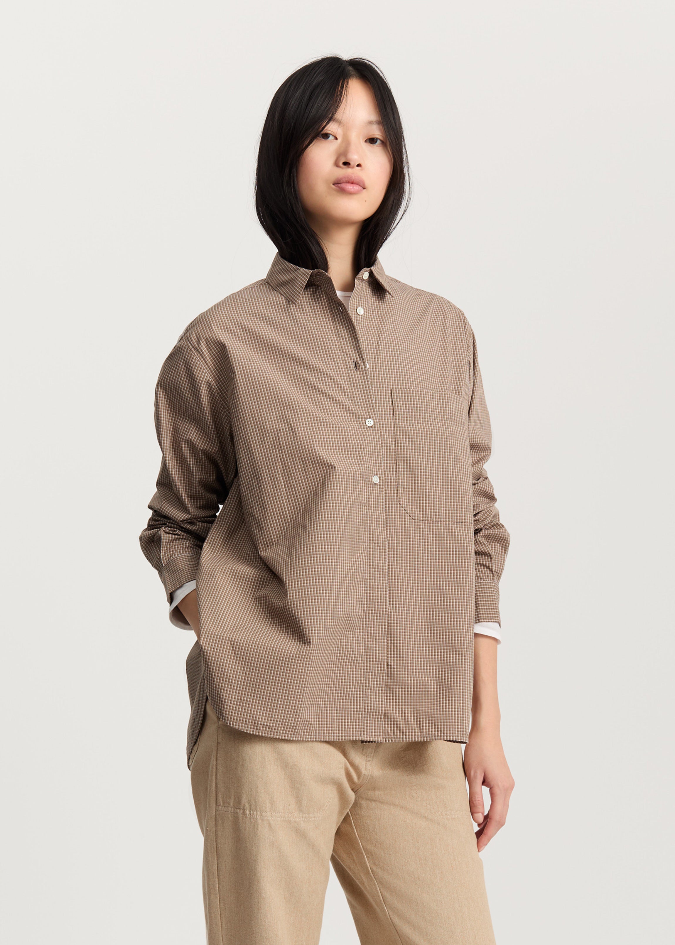 Lynette shirt check | Mix Fossil Shirt Woven aiayu