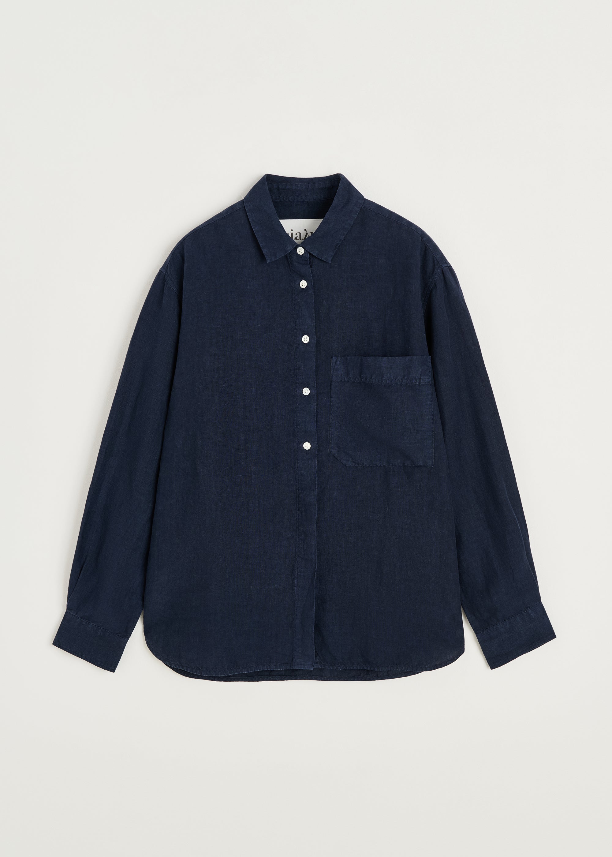 Lynette linen | Navy Shirt Woven aiayu