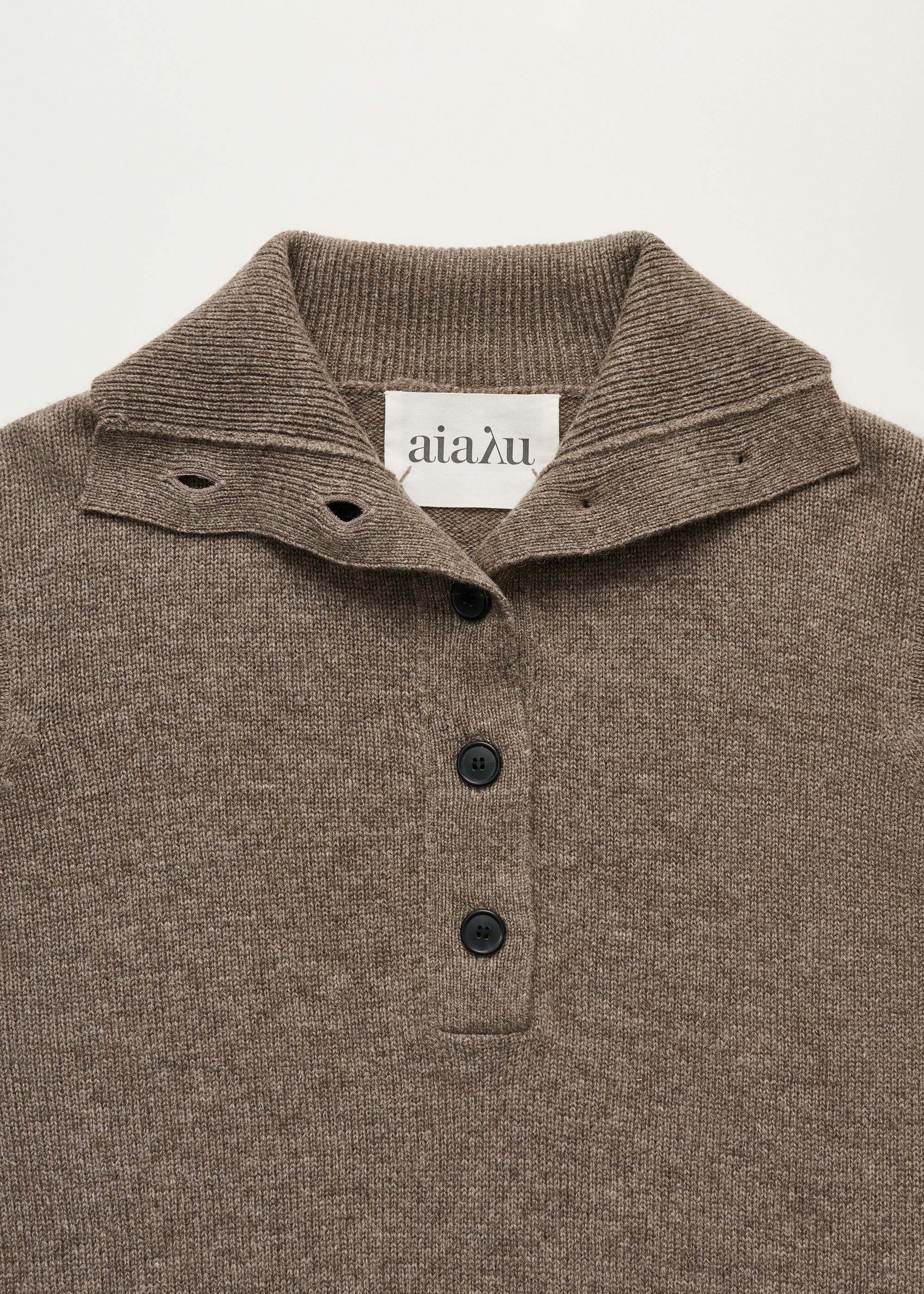 Maji sweater – yak | Pure Light Brown Sweater aiayu