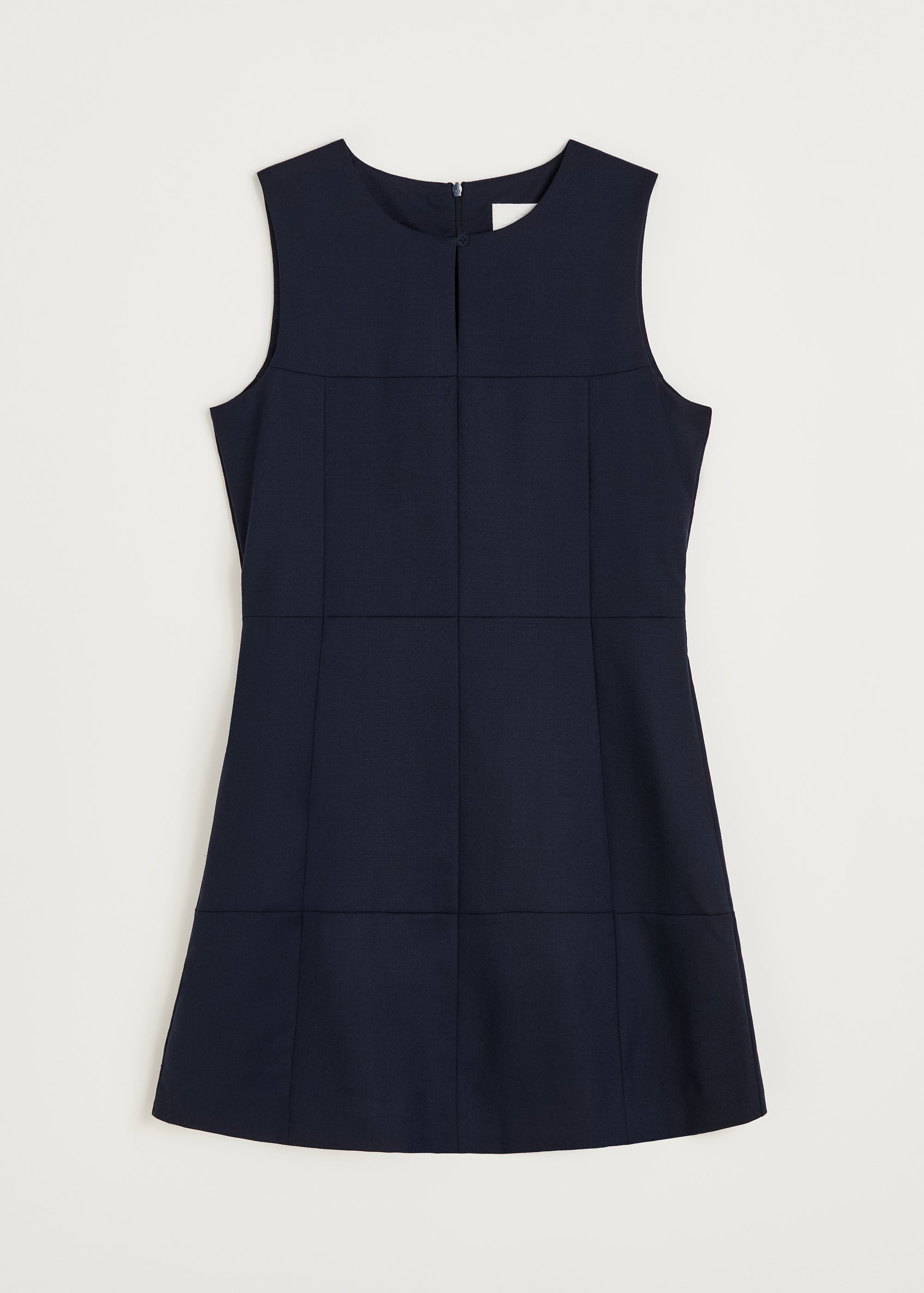 Martha mini dress fine wool | Black navy Dress aiayu