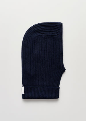 Masao balaclava – cashmere | Black Blue Hat aiayu