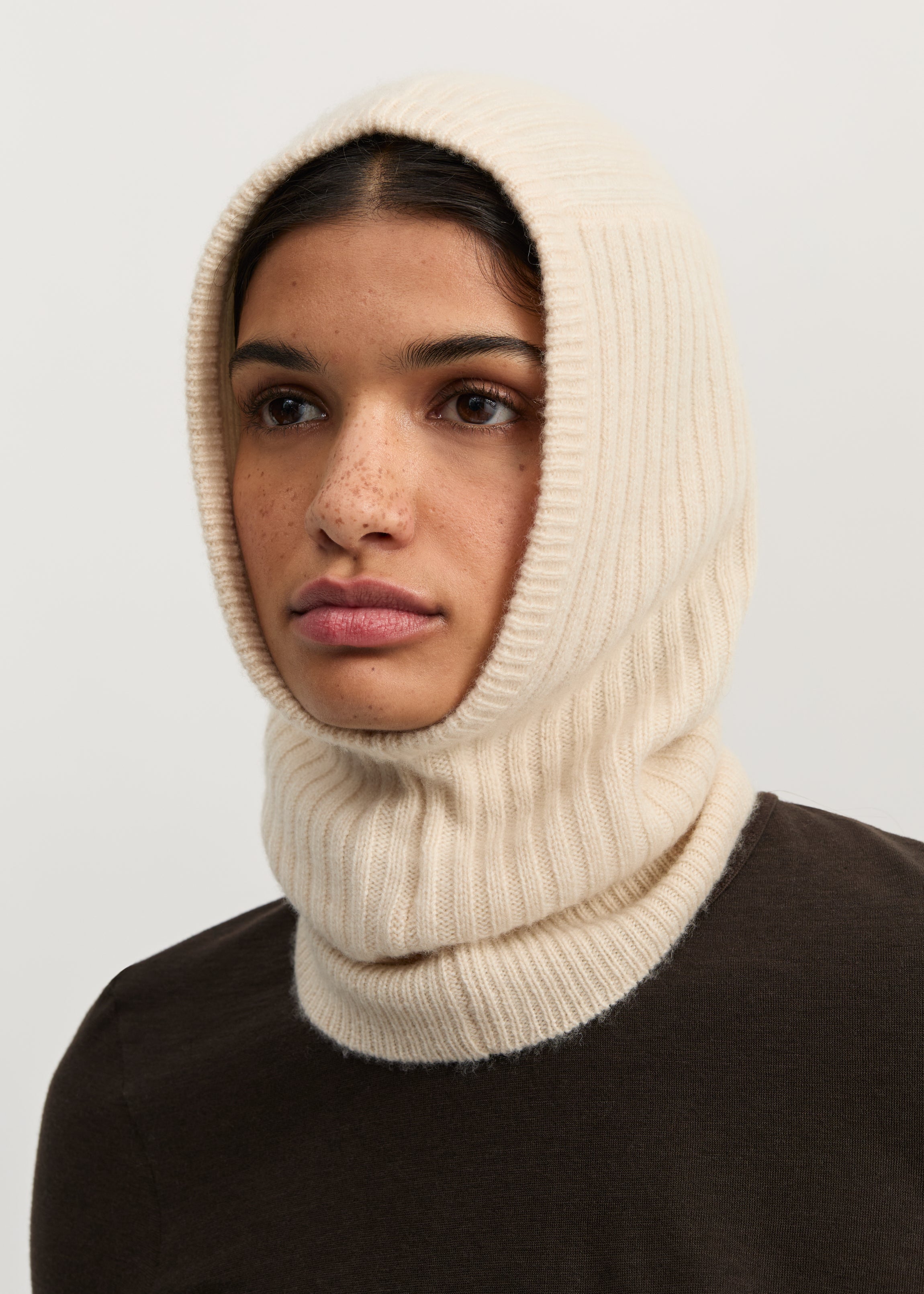 Masao balaclava – cashmere | Pure Ecru Hat aiayu