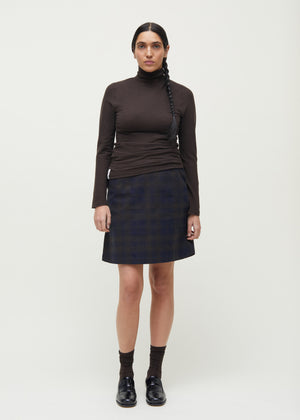 Mini skirt check | Mix Navy