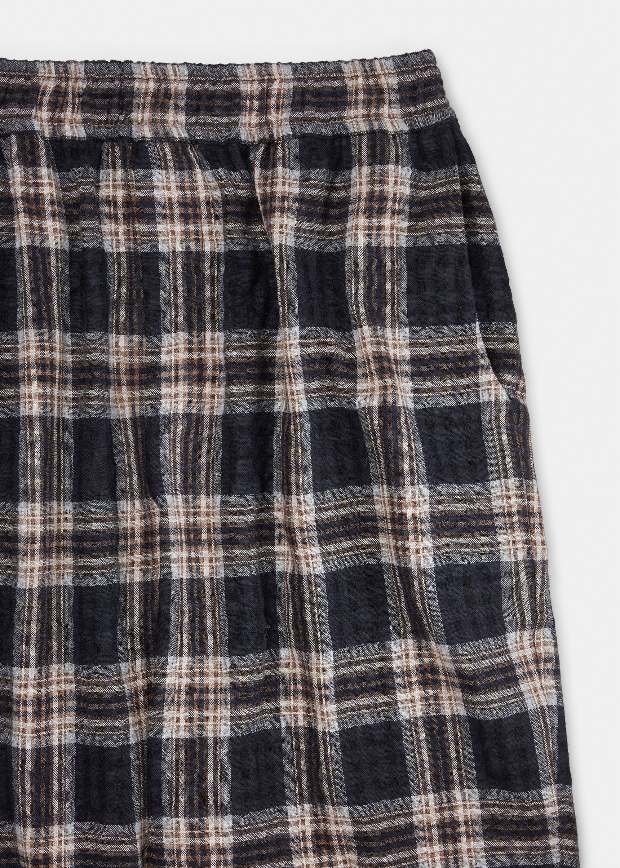 My pant checked wool | Mix Black