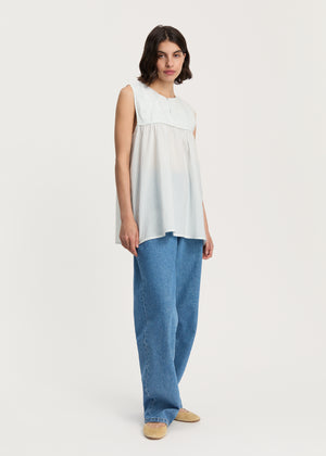 Nalina top mist | Mix Opal Blue Blouse aiayu