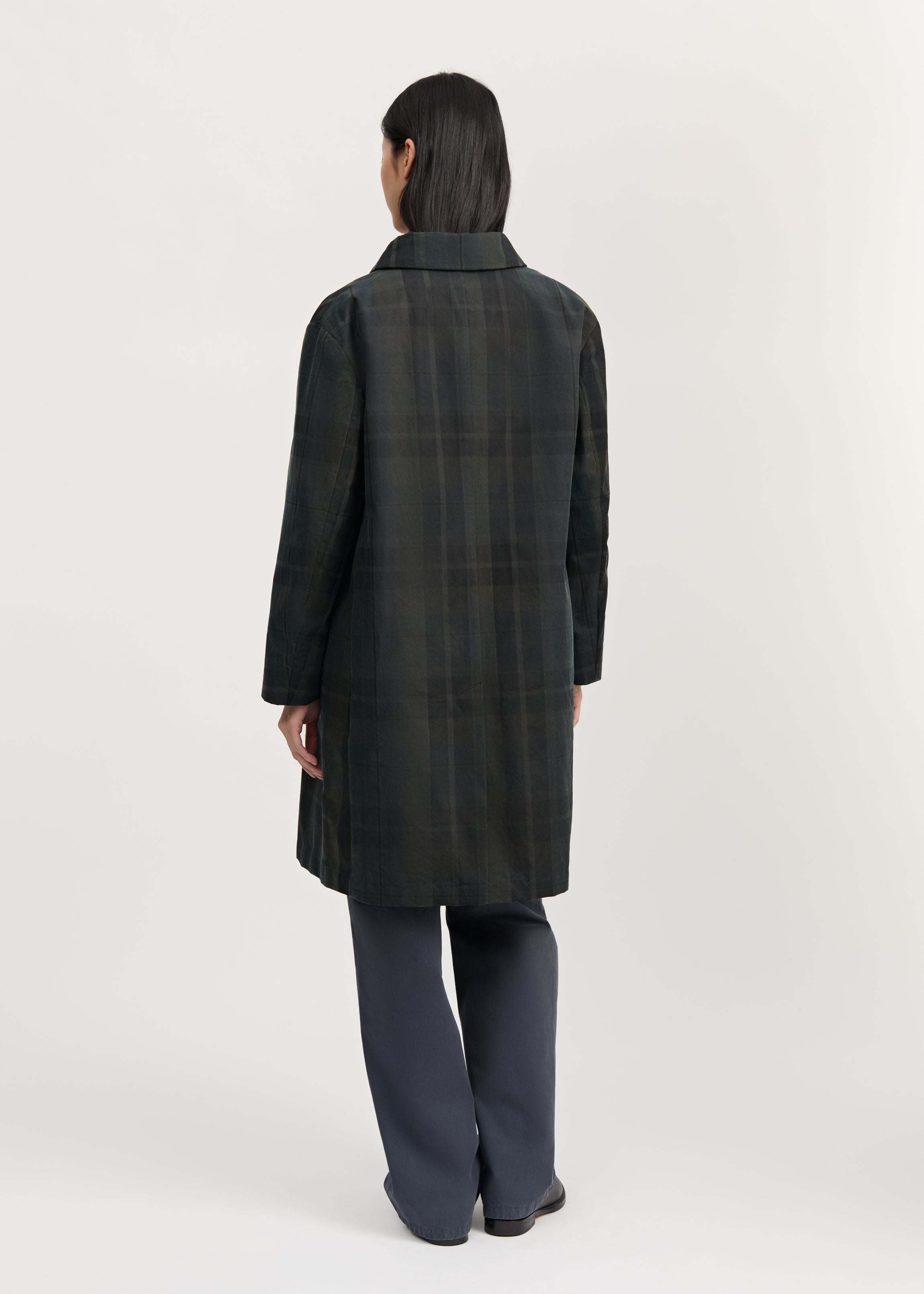 Noor coat check – oilskin silkwax | Foxleigh Coat aiayu