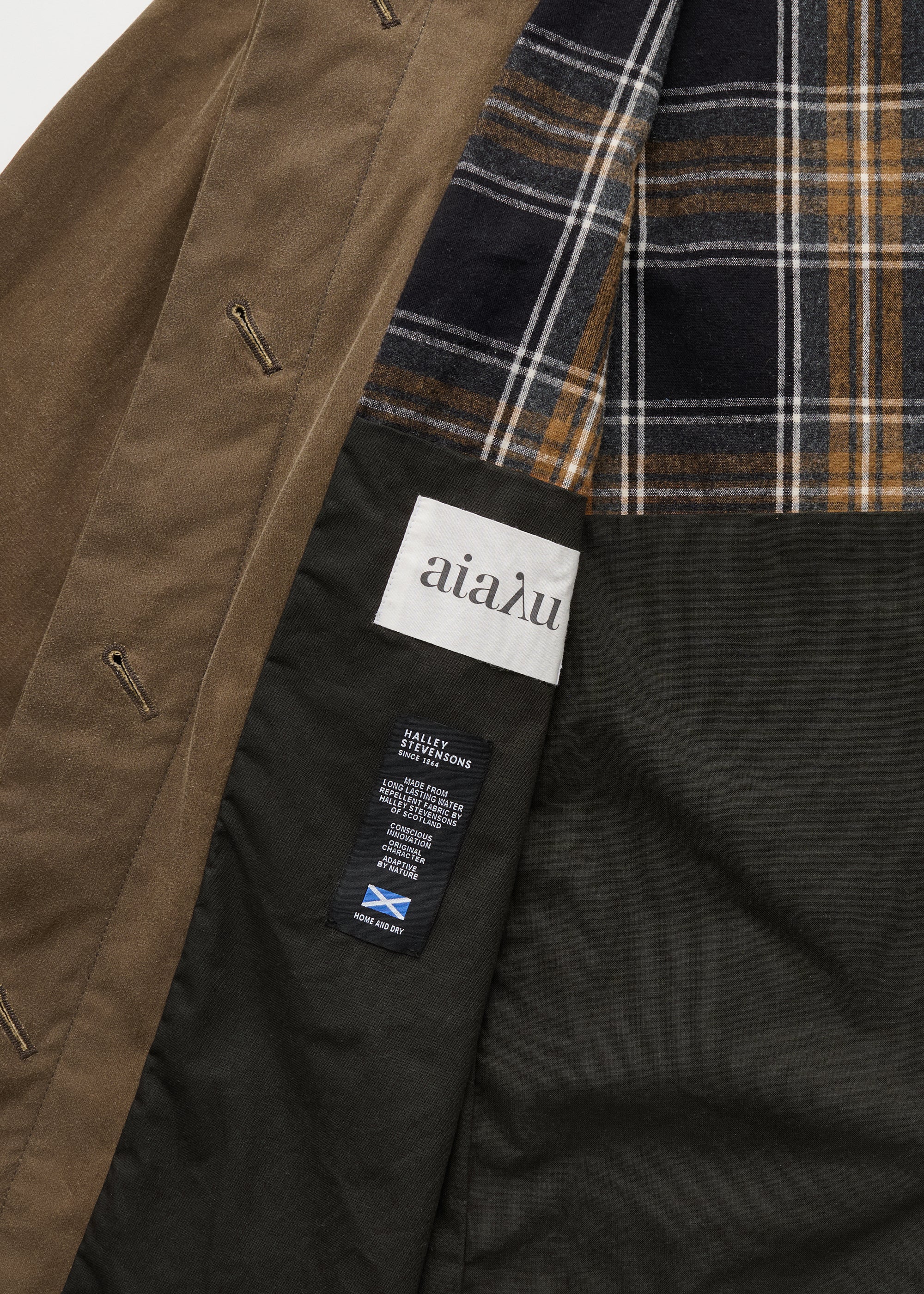 Noor coat – oilskin | Bark Jacket aiayu