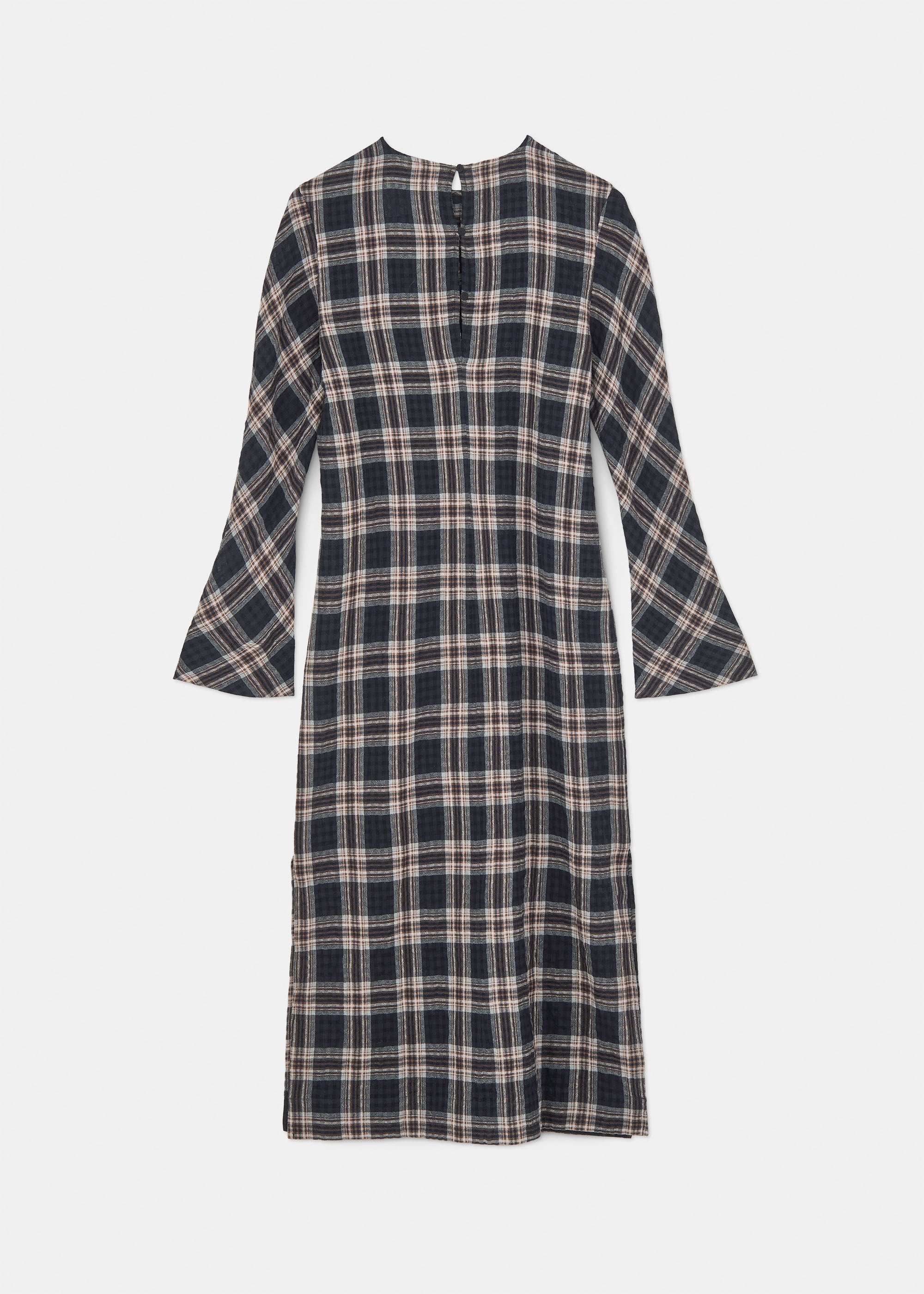 Novia dress checked wool | Mix Black