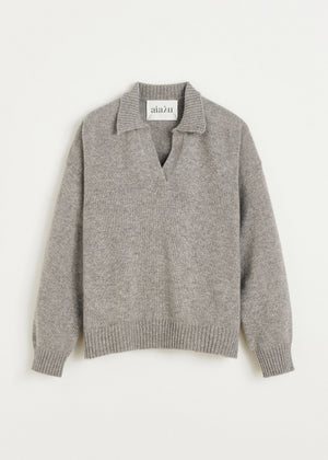 Optica polo sweater – yak | Pure Soil Sweater aiayu