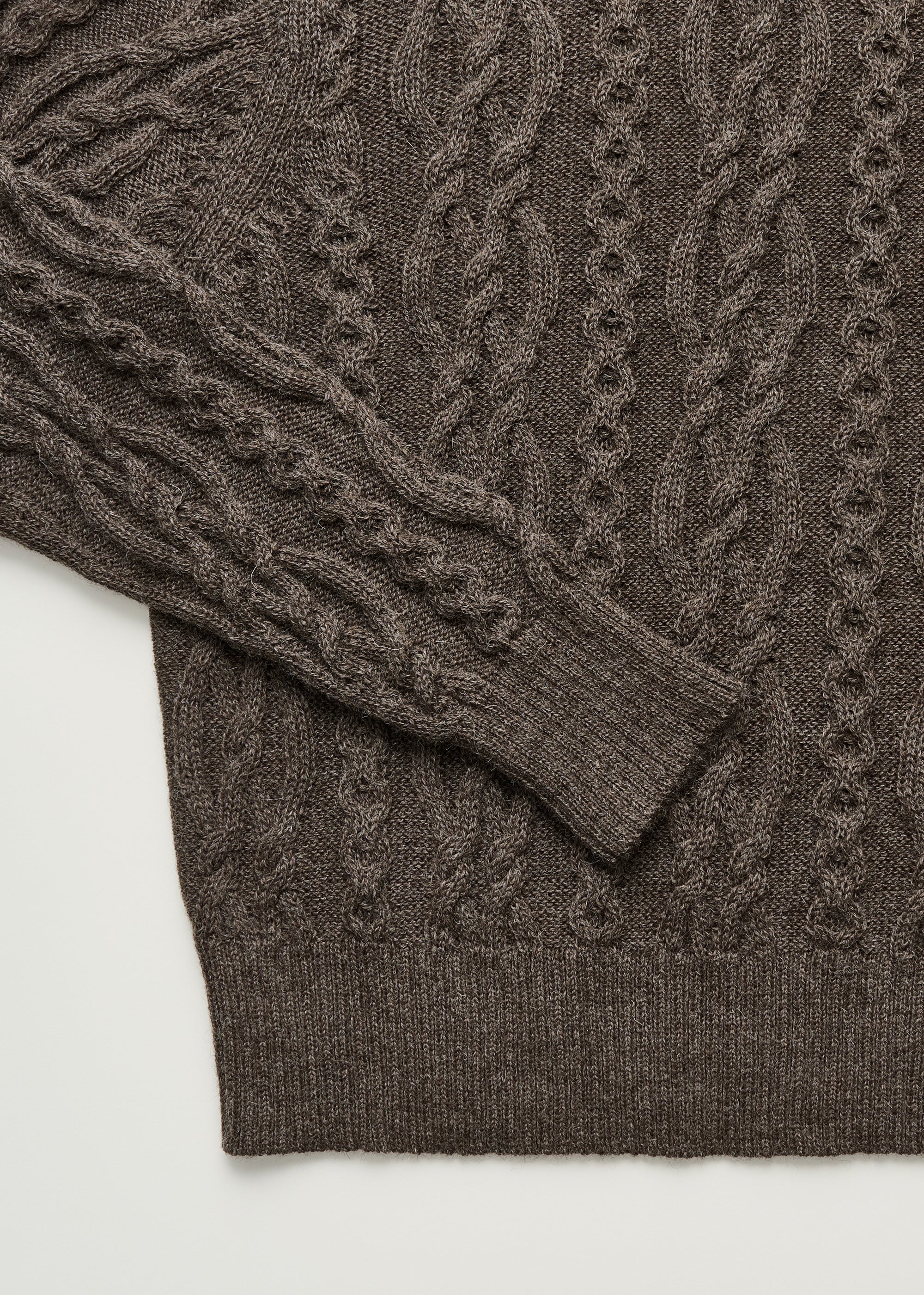 Orenda sweater – llama | Pure Smokey Brown Sweater aiayu