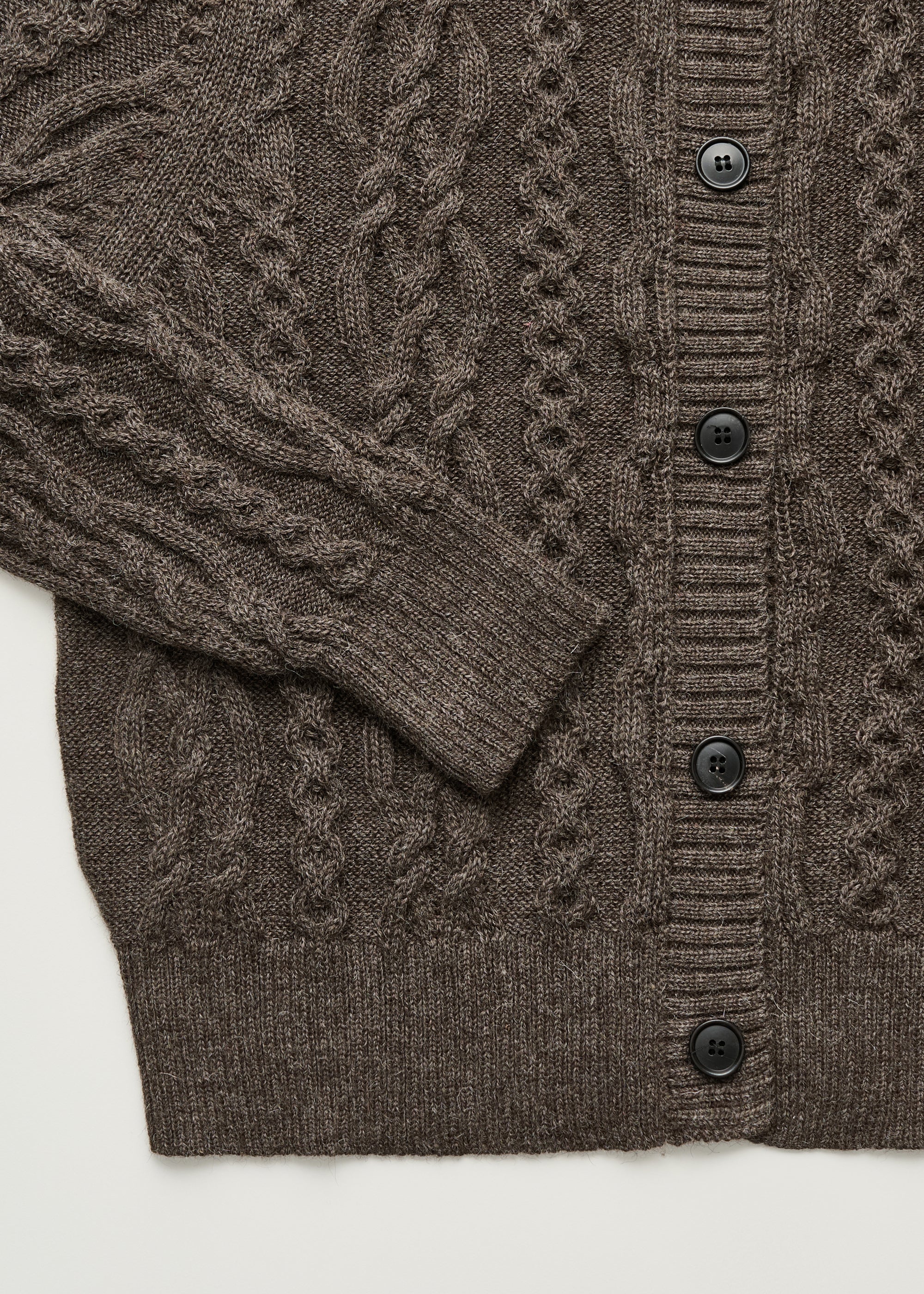 Pala cardigan – llama | Pure Smokey Brown Cardigan aiayu