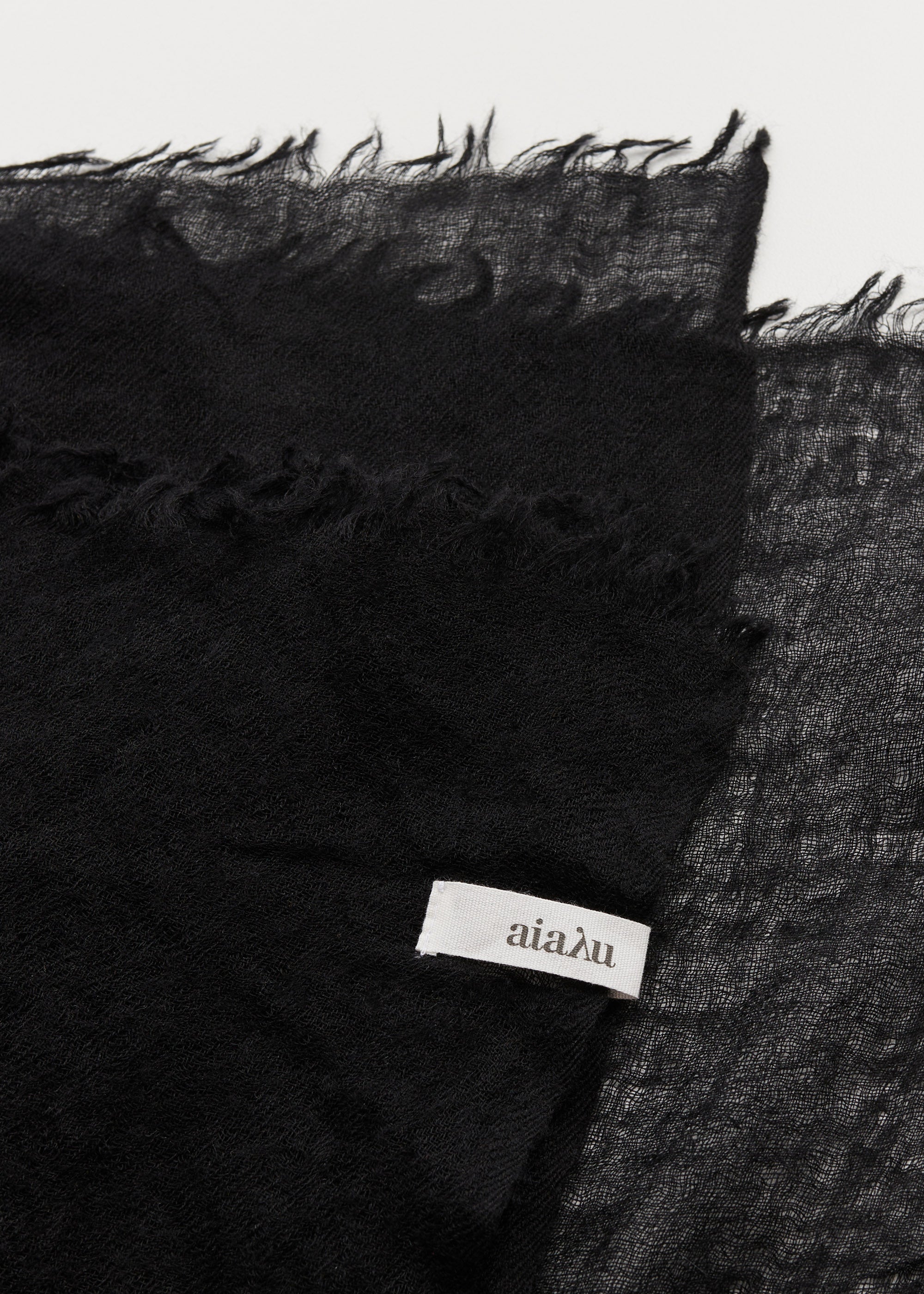 Poon cashmere scarf | Black