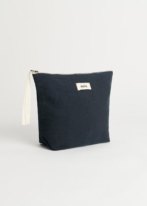 Pouch linen | Navy Bag aiayu