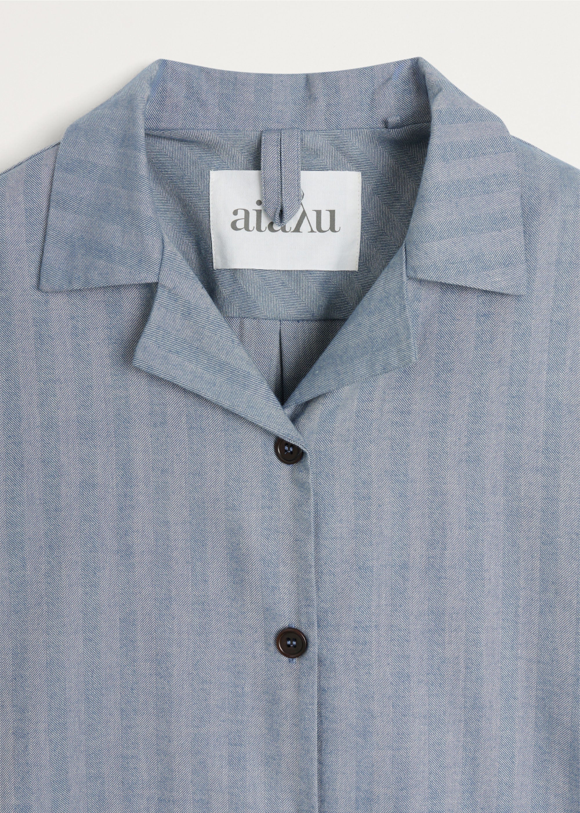 Pyjamas shirt herringbone | Mix Dust Blue