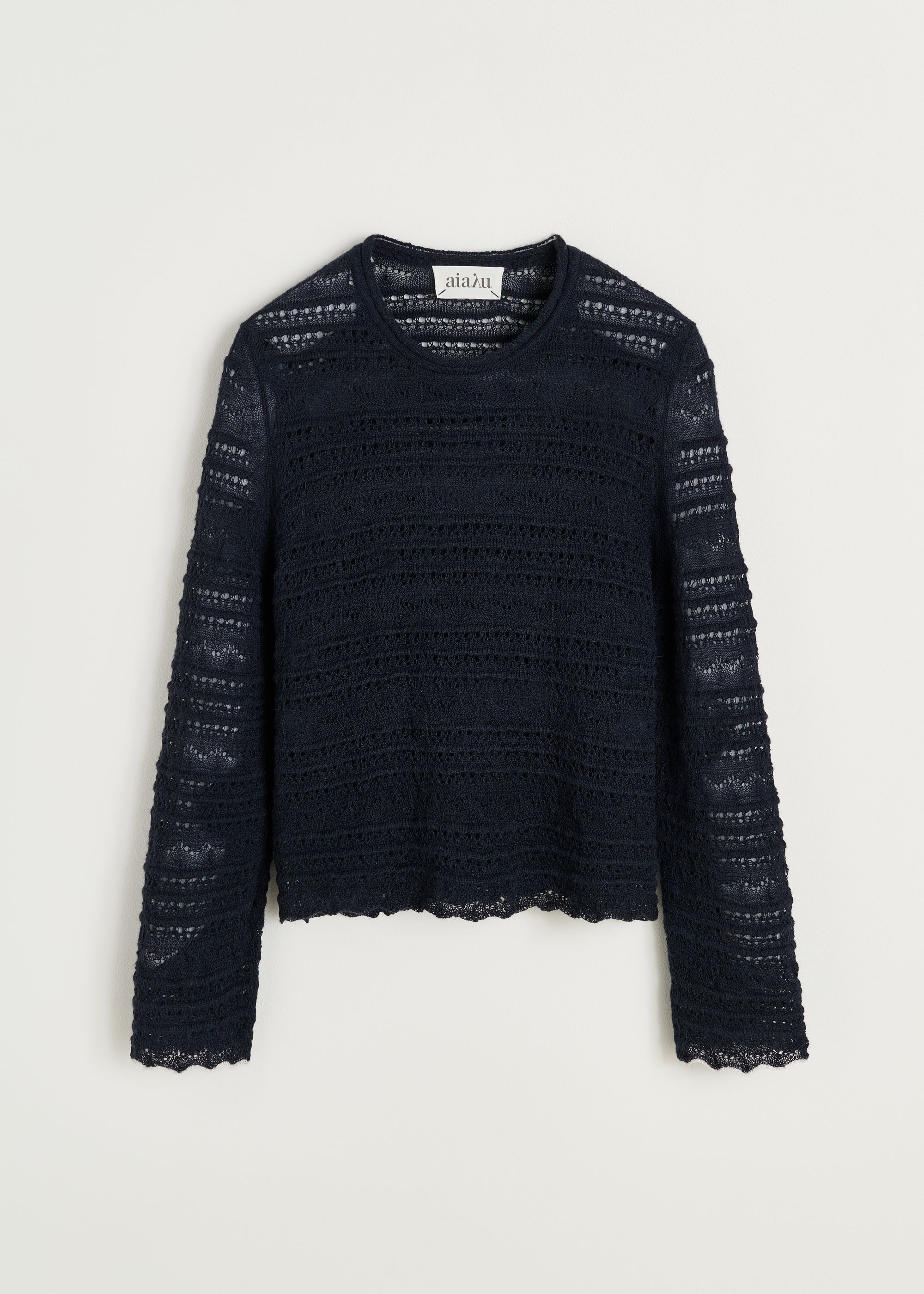 Ramon blouse – pure llama | Black Navy Sweater aiayu