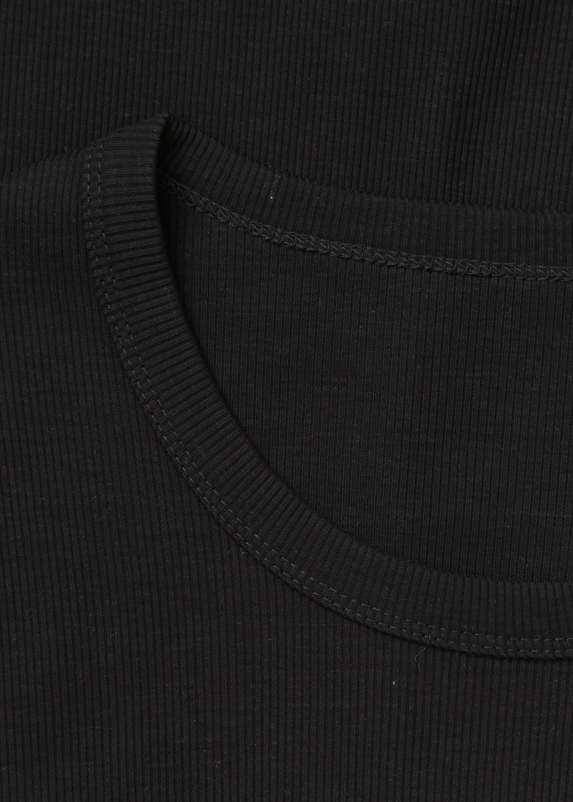 Rib long sleeve tee | Black