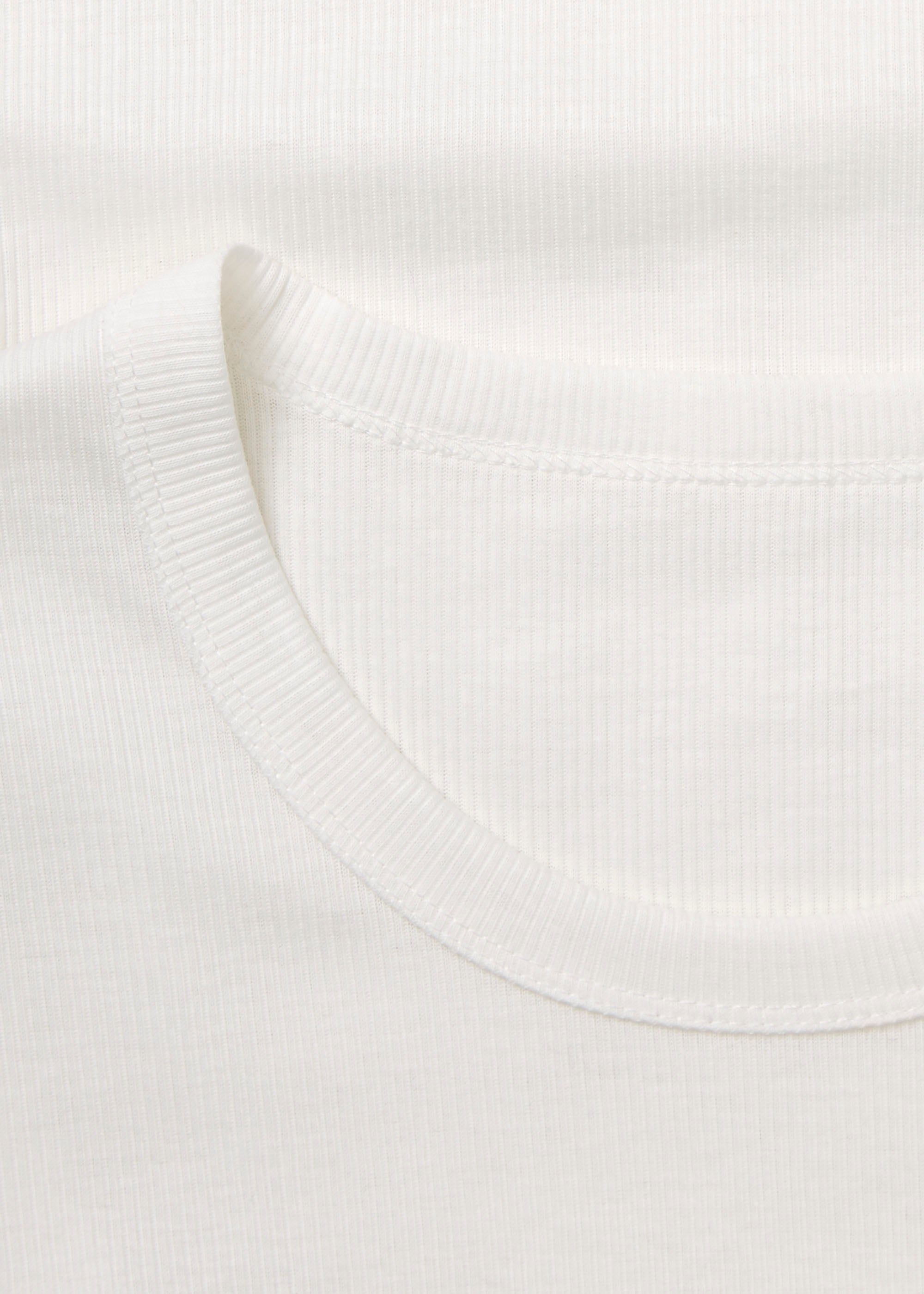 Rib long sleeve tee | Off White