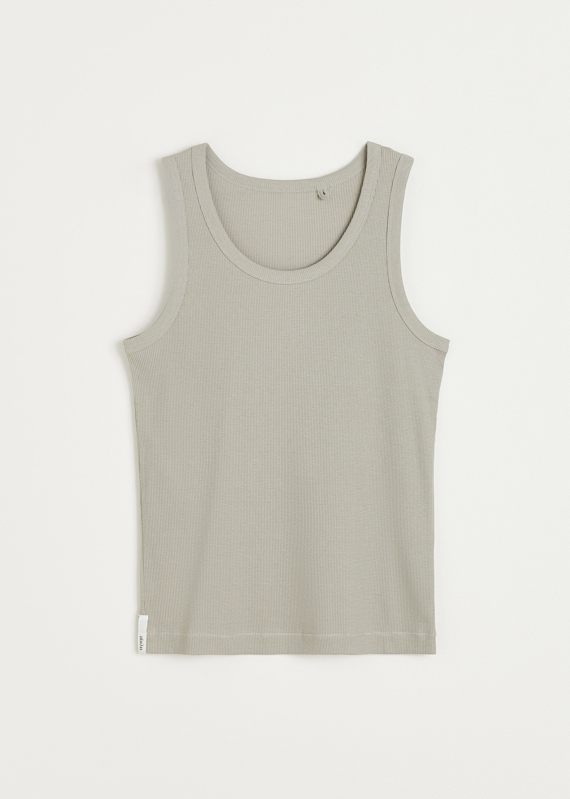 Rib tank top | Grey