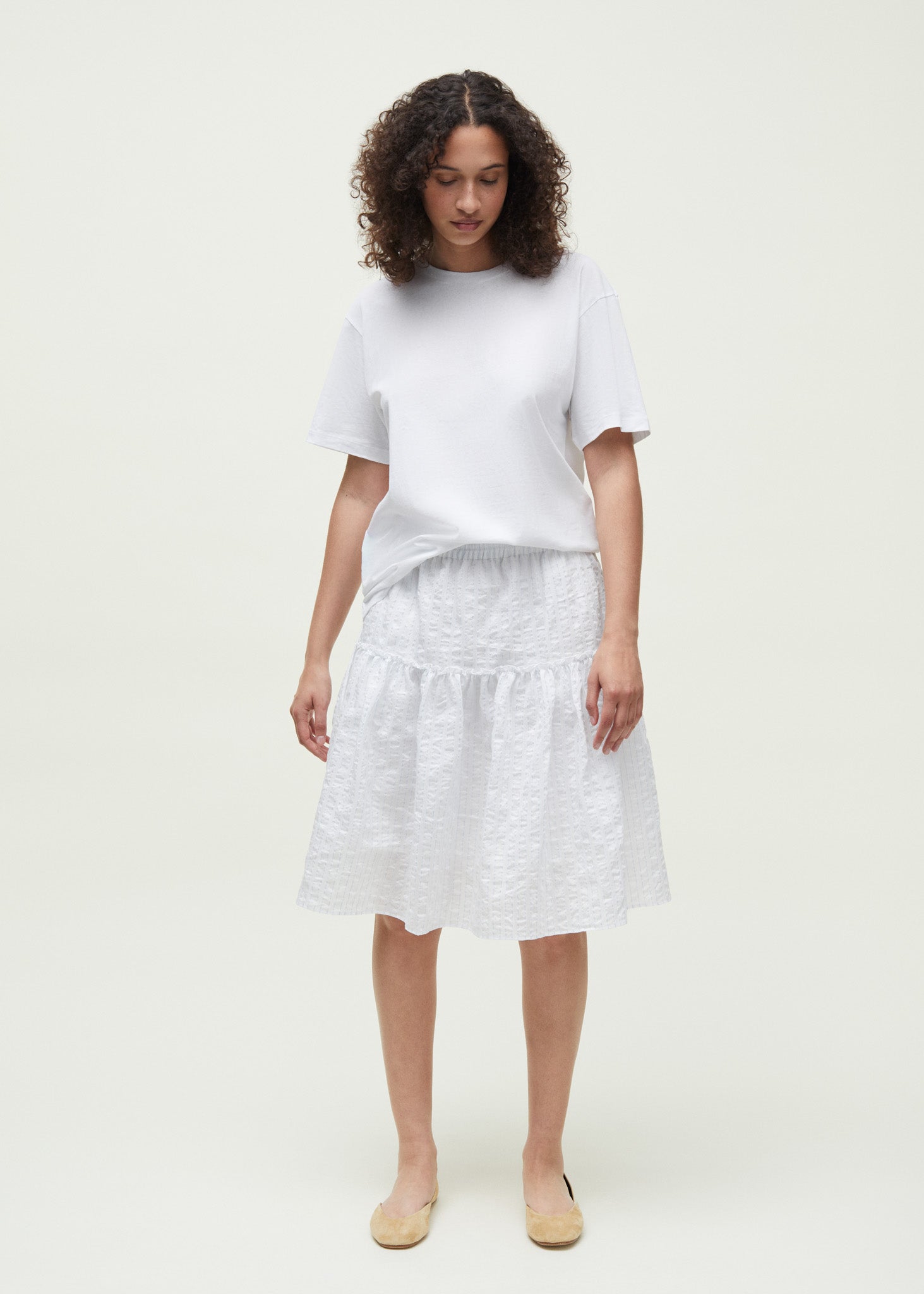 Ricca skirt - silk blend | White