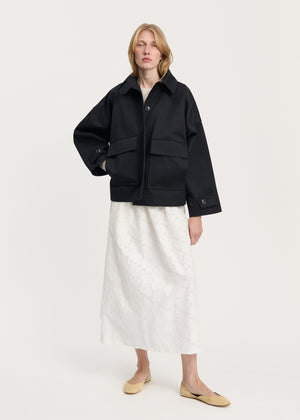 Ritu jacket twill | Black Navy Jacket aiayu