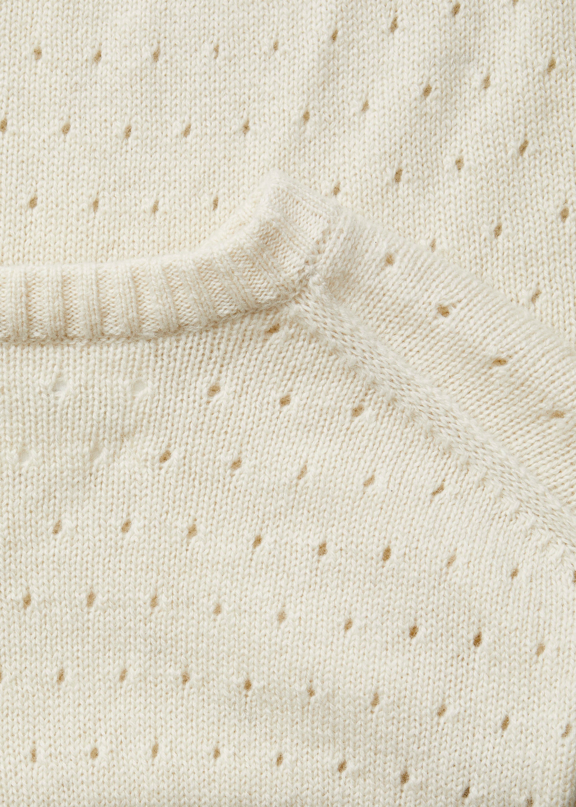 Saga dot wool sweater | Pure Ecru