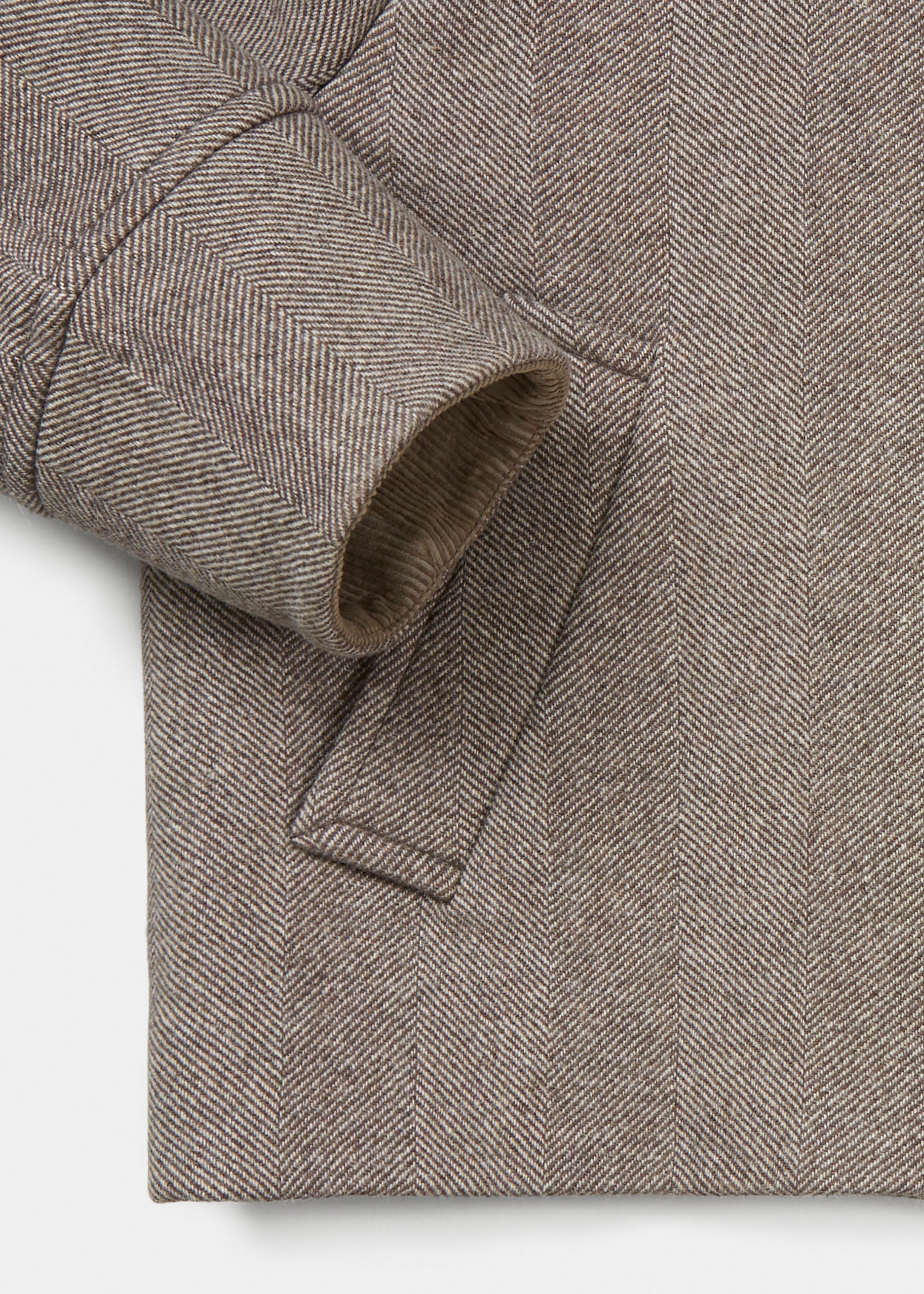 Short wool jacket | Herringbone