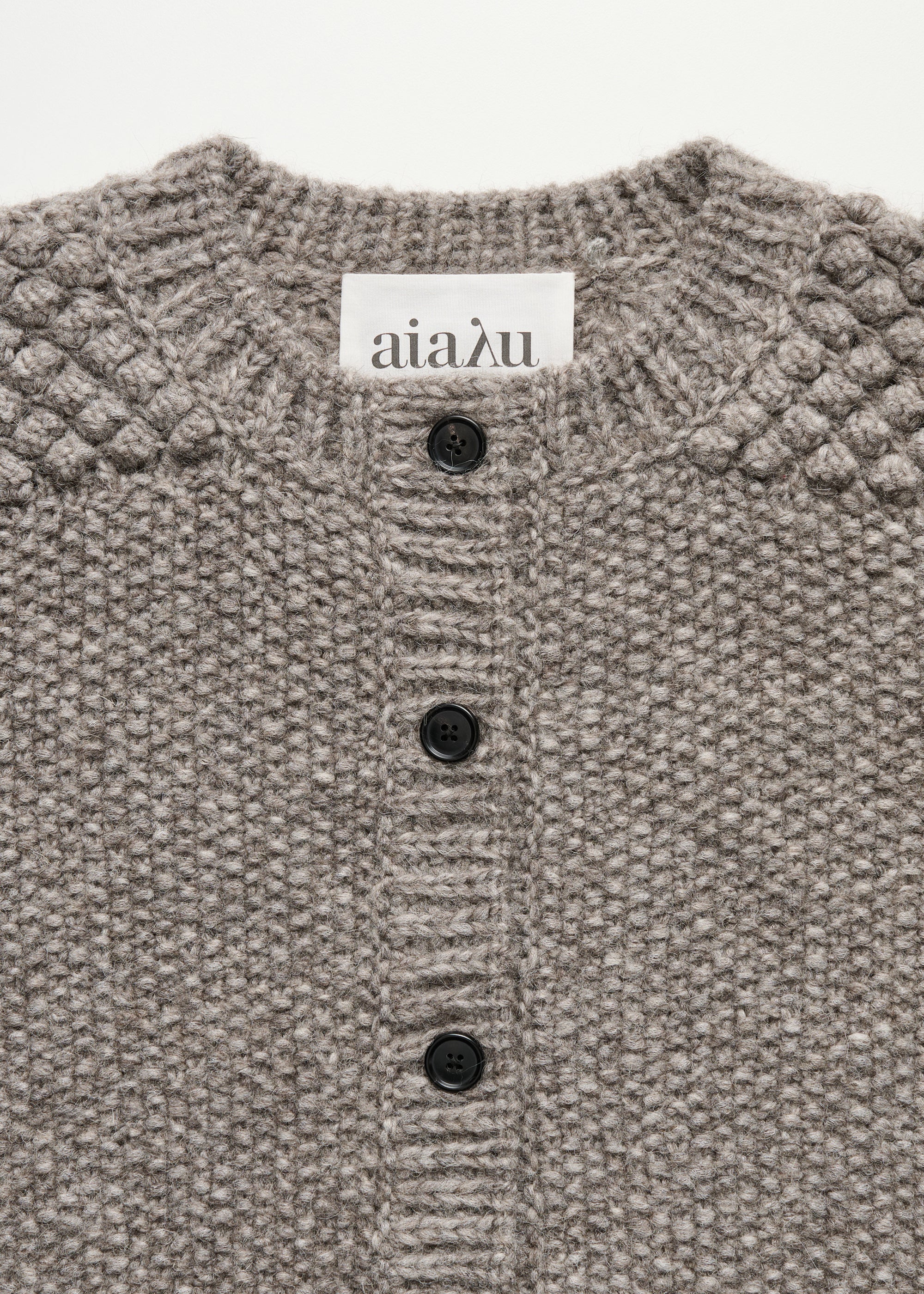 Sierra cardigan – pure llama | Pure Grey Cardigan aiayu