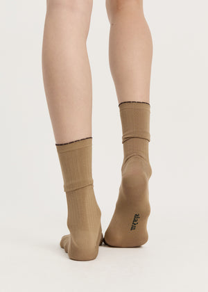 Silk rib socks | Golden Light Socks aiayu
