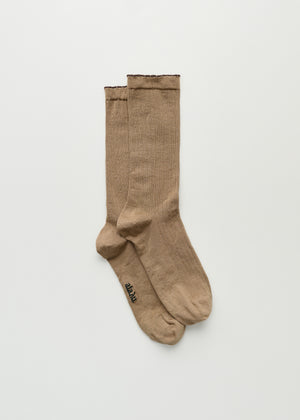 Silk rib socks | Golden Light Socks aiayu
