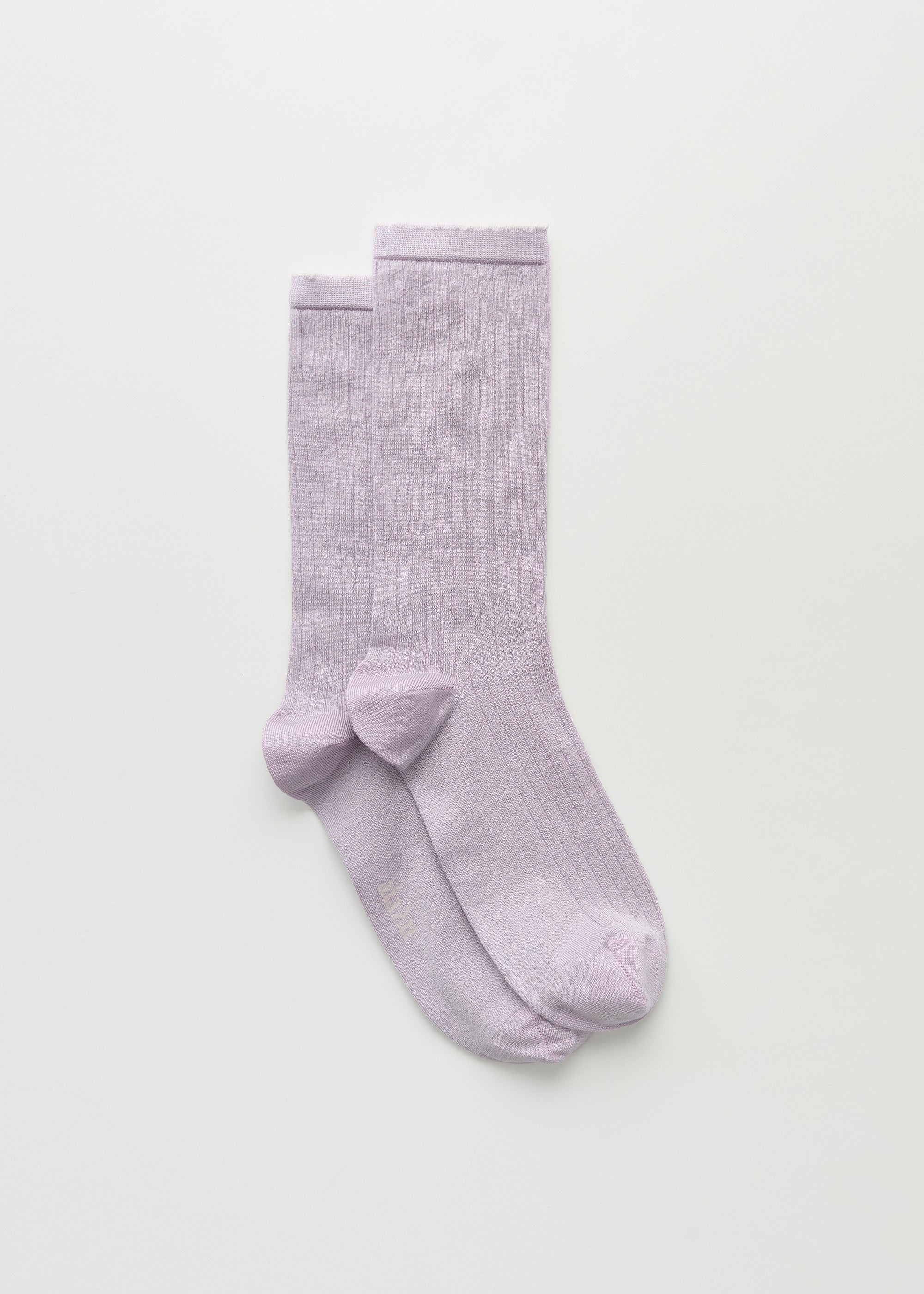 Silk rib socks | Pale Lilac Socks aiayu