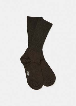Silk socks | Dark Brown Socks aiayu