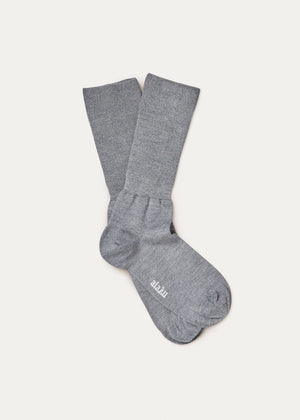 Silk socks | Grey Melange Socks aiayu