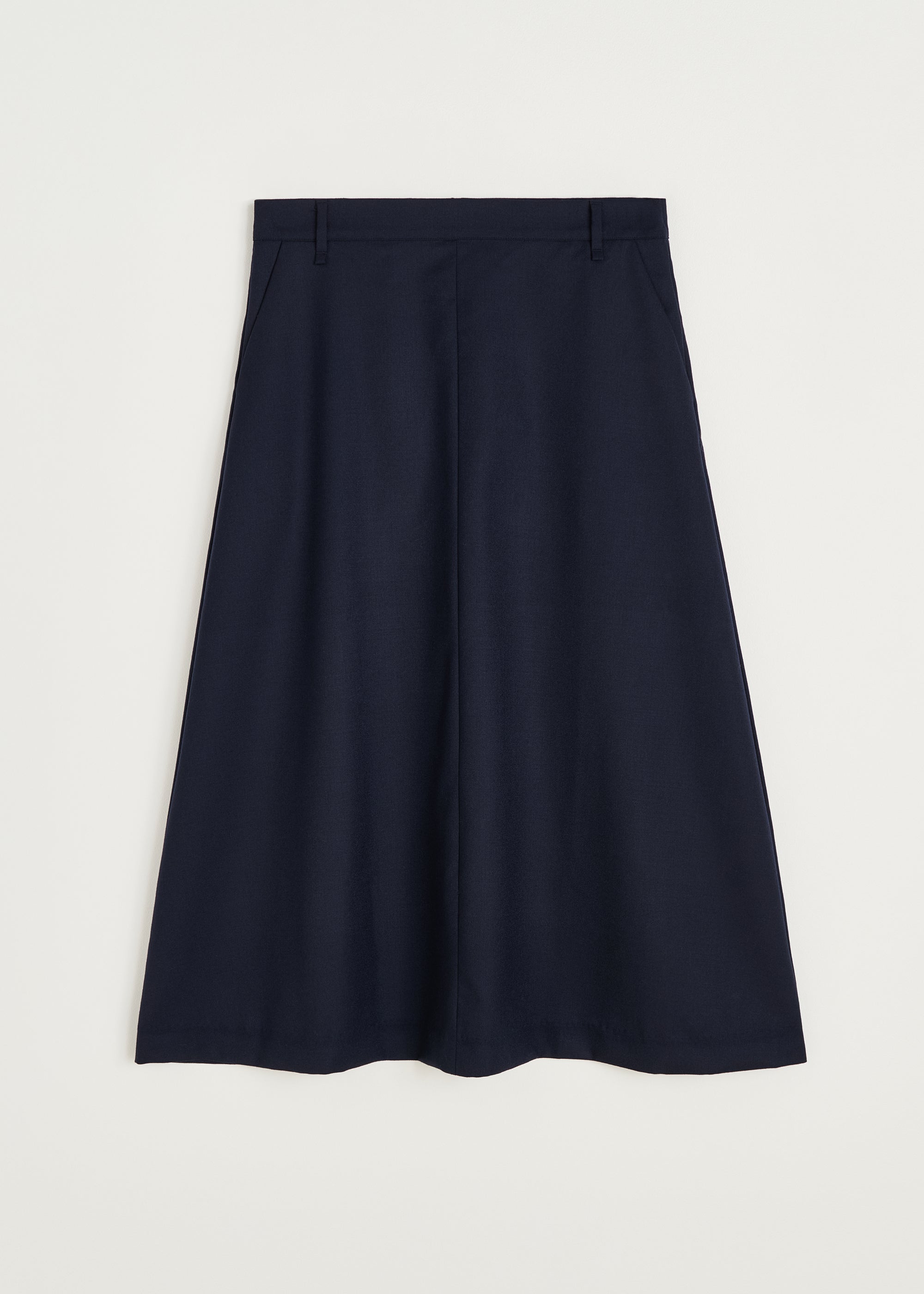 Stella skirt fine wool | Black navy Skirt aiayu