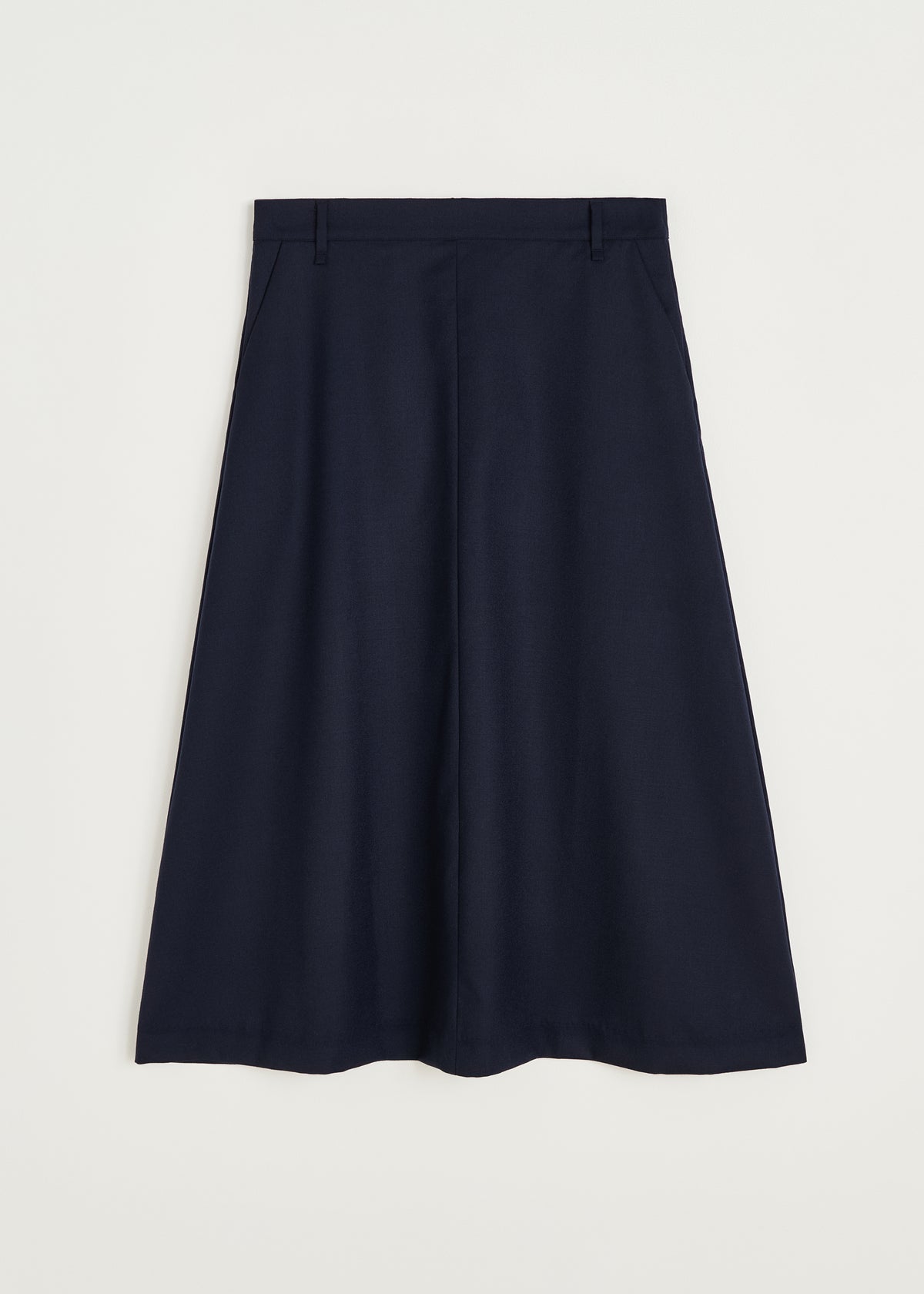 Stella skirt fine wool | Black navy Skirt aiayu