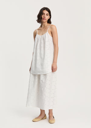 Strap top laceflower | White Top aiayu