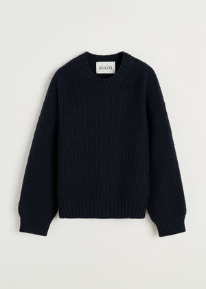 Vetla sweater – highland wool | Black Blue Sweater aiayu