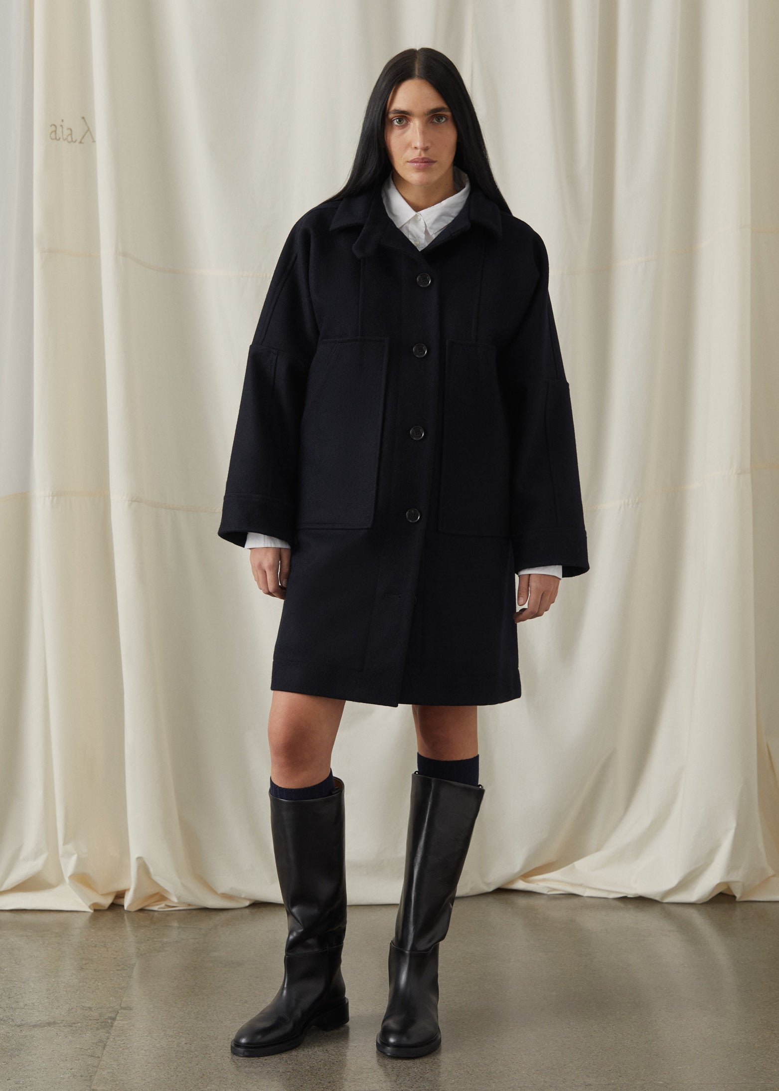 Jada coat – loden | Navy Coat aiayu