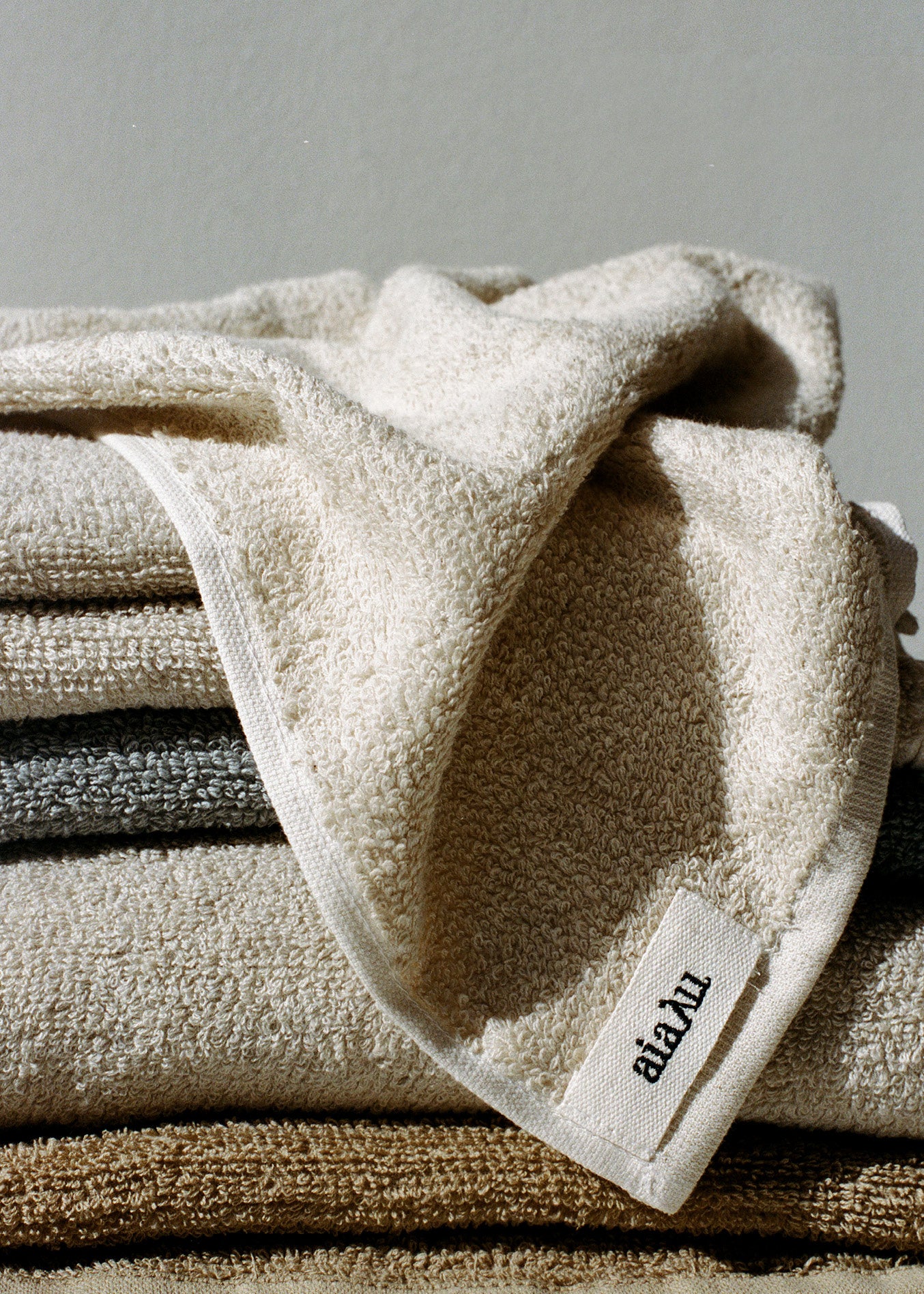 Linen guest towel - 30x50 | Off White Towel aiayu