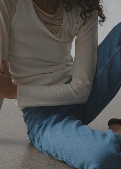 Cooper highwaist straight jeans | Clear Blue Jeans aiayu